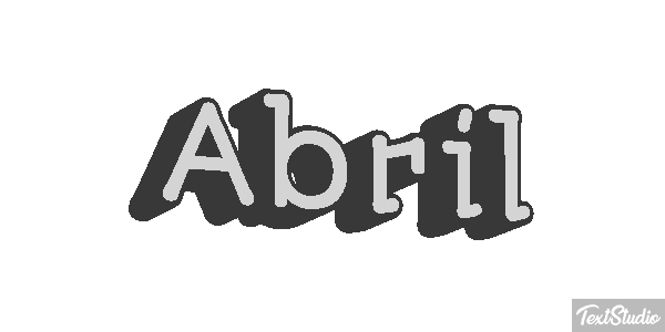 Abril Efecto de texto