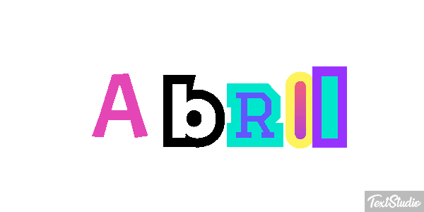 Abril Efecto de texto