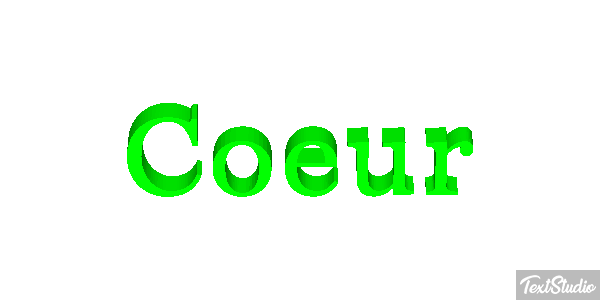 Cœur Efekt tekstowy