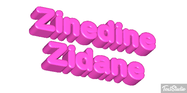 Zinedine Zidane Text effect