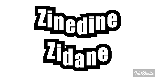 Zinedine Zidane Text effect