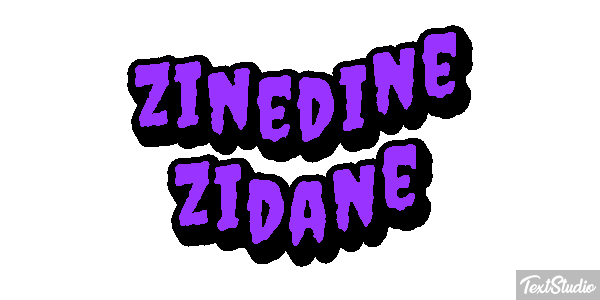 Zinedine Zidane Text effect