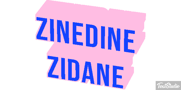 Zinedine Zidane Text effect