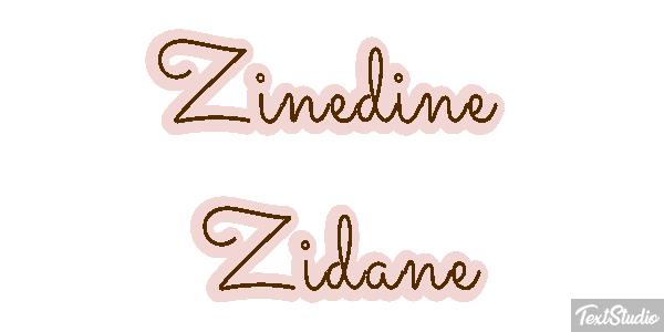 Zinedine Zidane Text effect