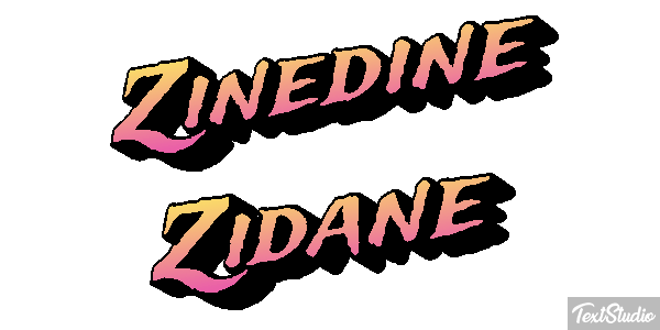 Zinedine Zidane Text effect