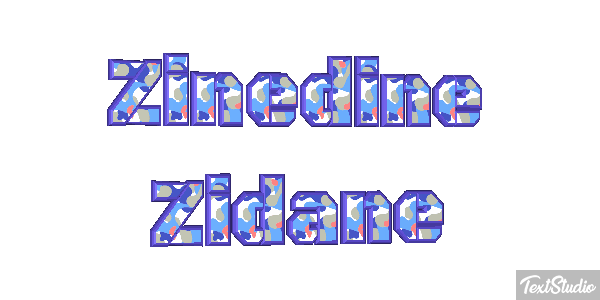 Zinedine Zidane Text effect
