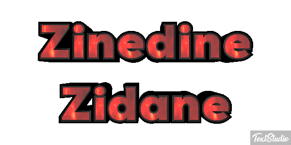 Zinedine Zidane Text effect