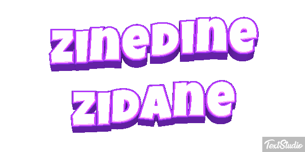 Zinedine Zidane Text effect