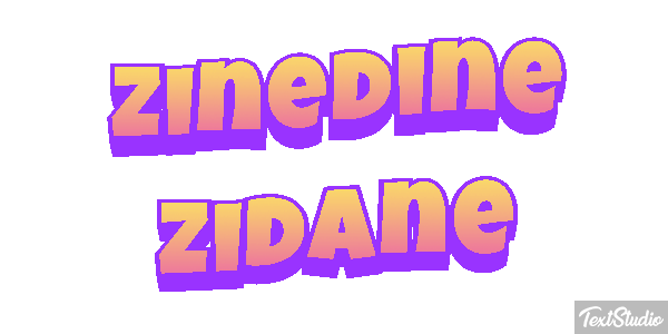 Zinedine Zidane Text effect