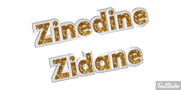 Zinedine Zidane Text effect