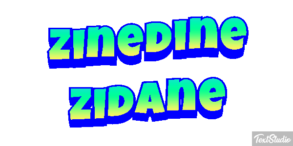 Zinedine Zidane Text effect