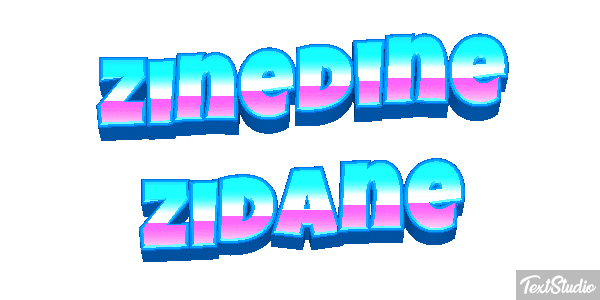 Zinedine Zidane Text effect