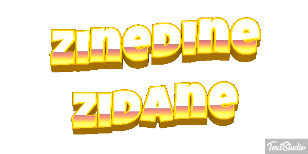 Zinedine Zidane Text effect