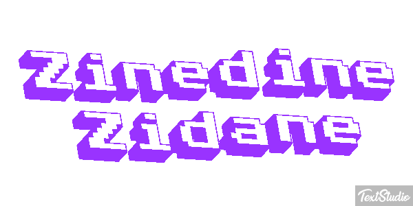 Zinedine Zidane Text effect