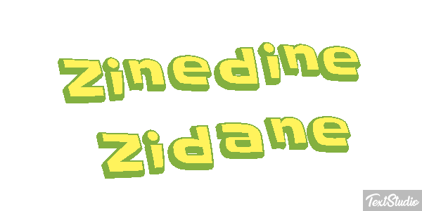 Zinedine Zidane Text effect