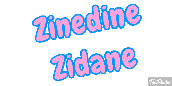 Zinedine Zidane Text effect