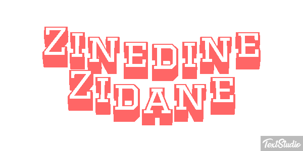 Zinedine Zidane Text effect