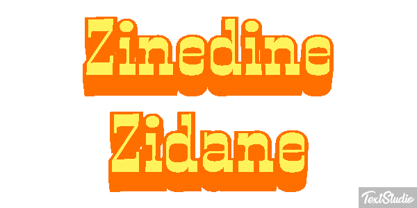 Zinedine Zidane Text effect