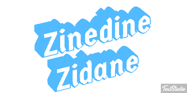 Zinedine Zidane Text effect