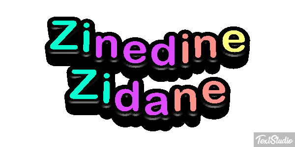 Zinedine Zidane Text effect