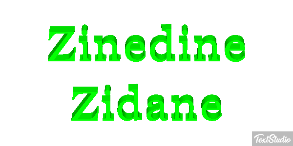 Zinedine Zidane Text effect