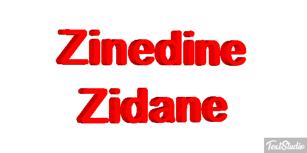 Zinedine Zidane Text effect