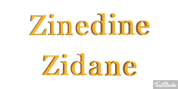 Zinedine Zidane Text effect