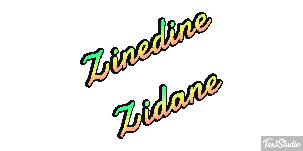 Zinedine Zidane Text effect
