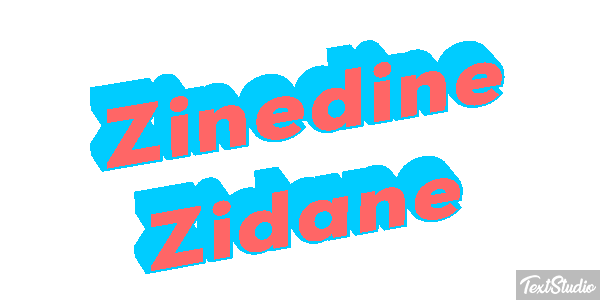 Zinedine Zidane Text effect