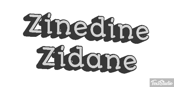 Zinedine Zidane Text effect