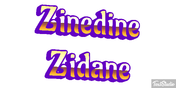 Zinedine Zidane Text effect