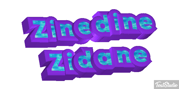 Zinedine Zidane Text effect