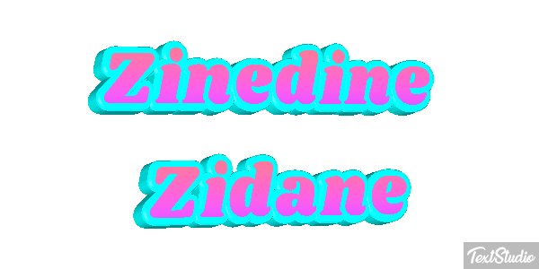 Zinedine Zidane Text effect