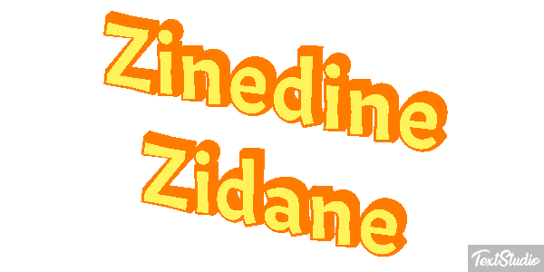 Zinedine Zidane Text effect