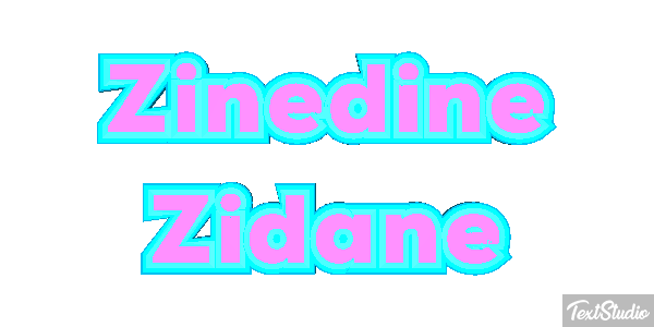 Zinedine Zidane Text effect