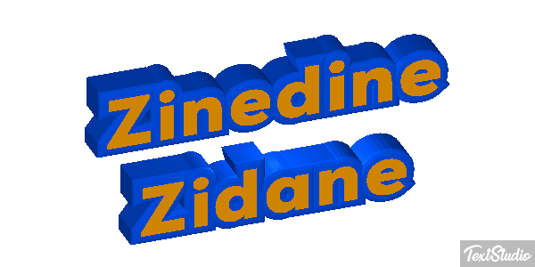 Zinedine Zidane Text effect