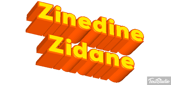 Zinedine Zidane Text effect