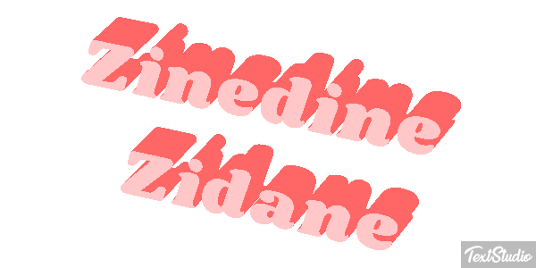 Zinedine Zidane Text effect