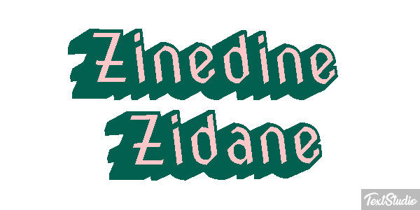 Zinedine Zidane Text effect