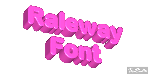 Raleway Font Effet de texte