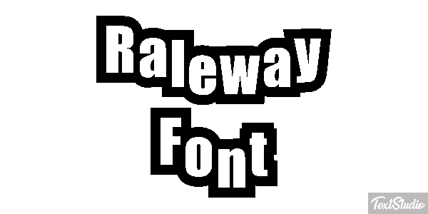 Raleway Font Effet de texte