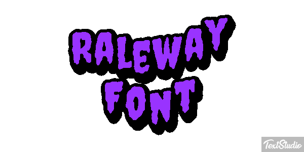 Raleway Font Effet de texte