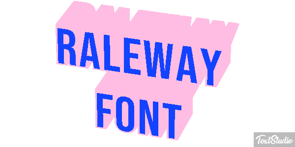 Raleway Font Effet de texte