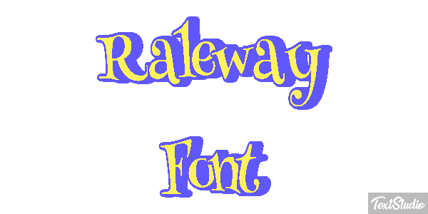Raleway Font Effet de texte