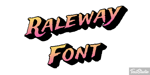 Raleway Font Effet de texte