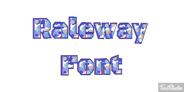 Raleway Font Effet de texte