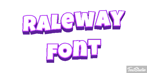 Raleway Font Effet de texte