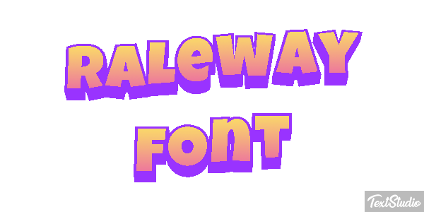 Raleway Font Effet de texte