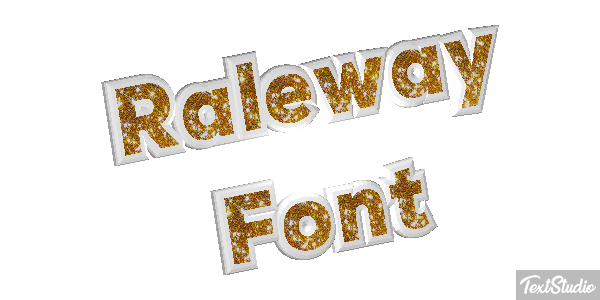 Raleway Font Effet de texte
