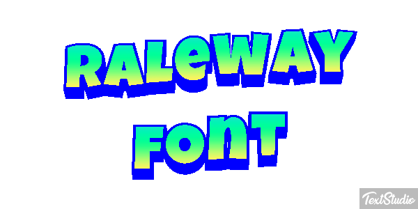 Raleway Font Effet de texte